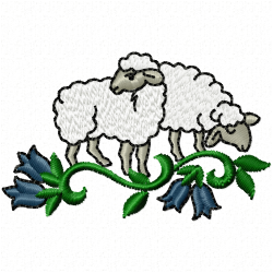 Sheep Embroidery Design 11